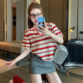 Bravett Knit Polo Top — Retro Stripes, Summer Confidence